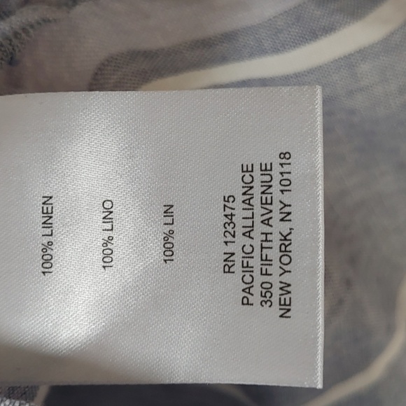 Ellen Tracy Striped 100% Linen Top Size S - Picture 3 of 7